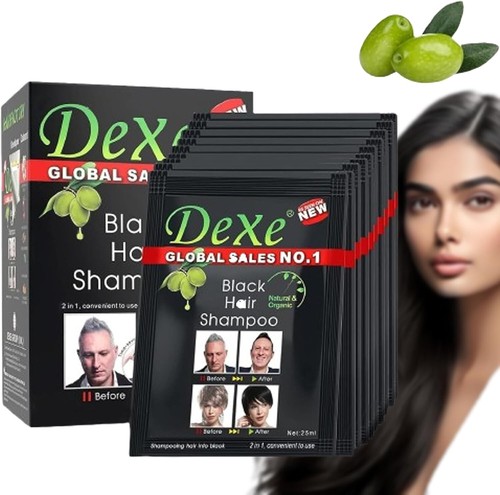 Dexe black hair shampoo - dexe, 5