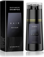 Black Hair Dye Shampoo, 3-in-1