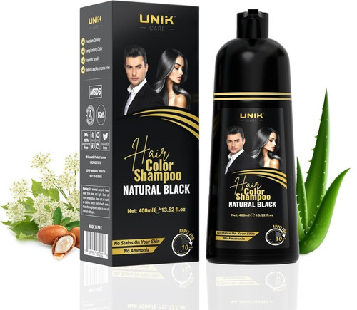 Black hair color - black,