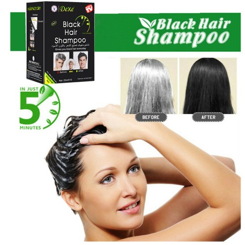20pcs black hair shampoo - black,
