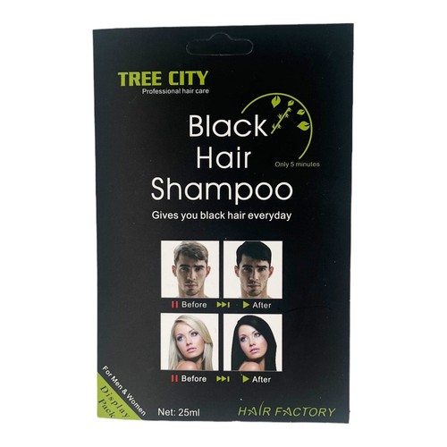 Black hair shampoo - 25ml, single