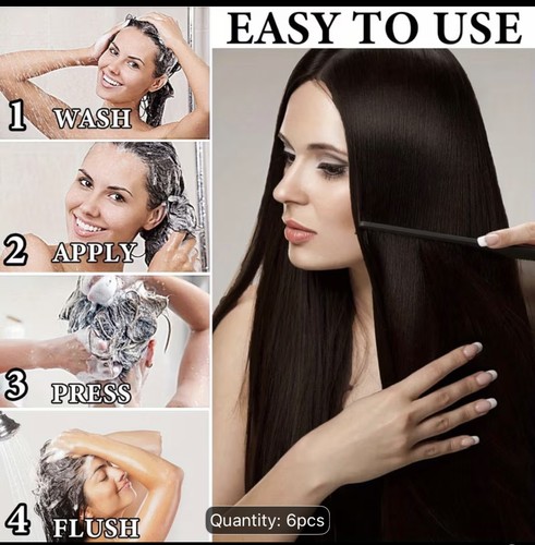 Bottle black shampoo set - 6-bottle,